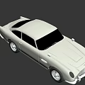 Classic White Sports Car With Vintage Design And Sleek Body On Red Background
