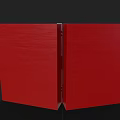 Red Christmas Advent Calendar with Decorative Drawers and Festive Holiday Elements