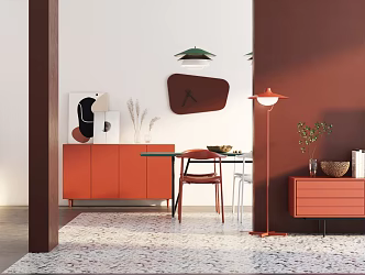 Modern Sideboard Simple Guest Color TV Cabinet 3d model