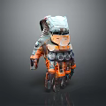 Innovative Mechanical Prosthetic Hand With Orange Accents Intricate Design For Daily Living