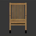 Modern Wooden Rocking Chair with Slatted Back and Armrests Light Wood Design