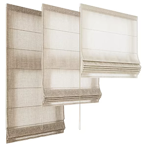 Fabric Plain Curtain Roman Curtain 3d model