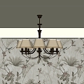 American Vintage Chandelier 3d model