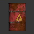 Vintage Red Oil Barrel With Rustic Design For Household Storage Use