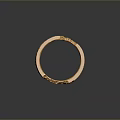 Golden Textured Metal Hardware Ring With Inner Logo For Industrial Applications