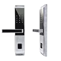 Smart Digital Door Lock With Fingerprint Scanner Keypad And Handle Design 3d model