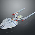 Futuristic Sci-Fi Spaceship Model With Detailed Wing Structure And Engine Features 3d model