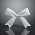 White Butterfly With Reflection On Dark Gray Background In Studio 3d model