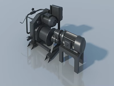 Swing Door Operating Machinery With Electric Motor And Steel Roller 3d model