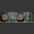 Traditional Dartboard Set With Two Target Boards And Wooden Storage Case