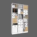 Modern White Multi tiered Bookcase With Drawers Compartments Storage Files And Books
