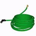 Durable Green Coiled Industrial Hose With Brass Fitting And Black Connector