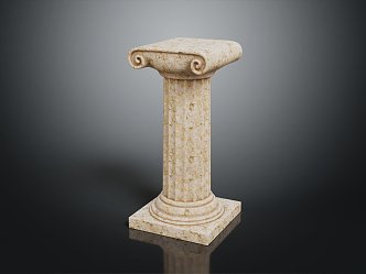 Jane European Pillar Classical Stone Pillar Stone Pillar 3d model