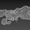 Modern White Cloud like Fluffy Landscape Sculpture with Irregular Abstract Form