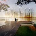 Modern landscape lamp 3d model