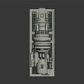Industrial Rotating Drum Machine With Motor Control Panel And Pipes