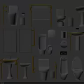Modern Toilet Styles With Various Bathroom Accessories Sinks And Cabinet Designs
