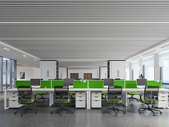 Modern Opening Office Space 3d model