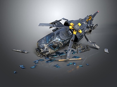 Modern helicopter broken helicopter broken helicopter model