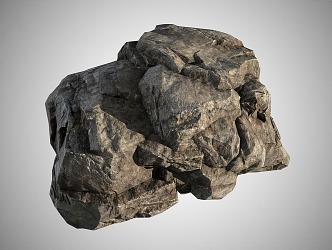 Landscape stone rockery stone block 3d model