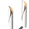 Modern White And Gold Spiral Design Wall Lamps For Indoor Decoration