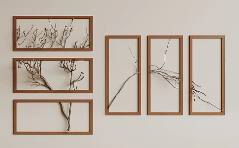 Modern dry branch wall decoration pendant 3d model