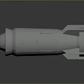 Advanced Silver Metallic Military Missile With Detailed Fins And Technical Structure