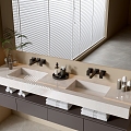 Modern Bathroom Cabinet Bathroom Counter Basin Bathroom Decoration Mirror Cabinet Sink 3d model