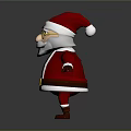 Santa Claus Christmas Decorative Ornament With Red Outfit White Trim Brown Boots And Yellow Glasses