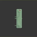 Green Cast Iron Radiator With Red Valves And Multiple Heat Fins On Dark Background