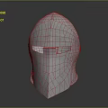 Shiny Medieval Metal Weapon Helmet With Face Guard And Riveted Design