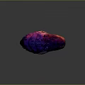 Game Movie Character Mythical Dinosaur Head 3D Model With Purple Blue Gradient Red Glowing Eyes