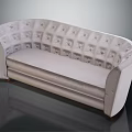 Elegant Curved Multi seat Sofa With Tufted Velvet Upholstery Design