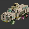 Beige Armored 6 Wheels Military Vehicle With Tactical Observation Turret