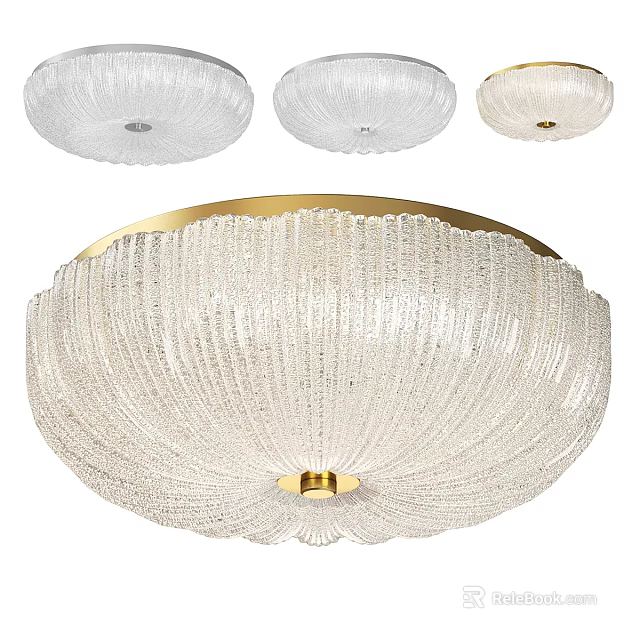 Elegant Crystal Ceiling Lights With Gold Accents And Various Styles 3d model 