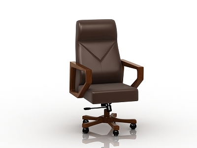 American Style Light Luxury Office Chair Class Front Chair 3d model