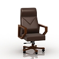 American Style Light Luxury Office Chair Class Front Chair 3d model