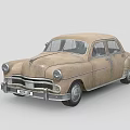 Classic Vintage Car With Weathered Brown Exterior And Retro Sedan Design