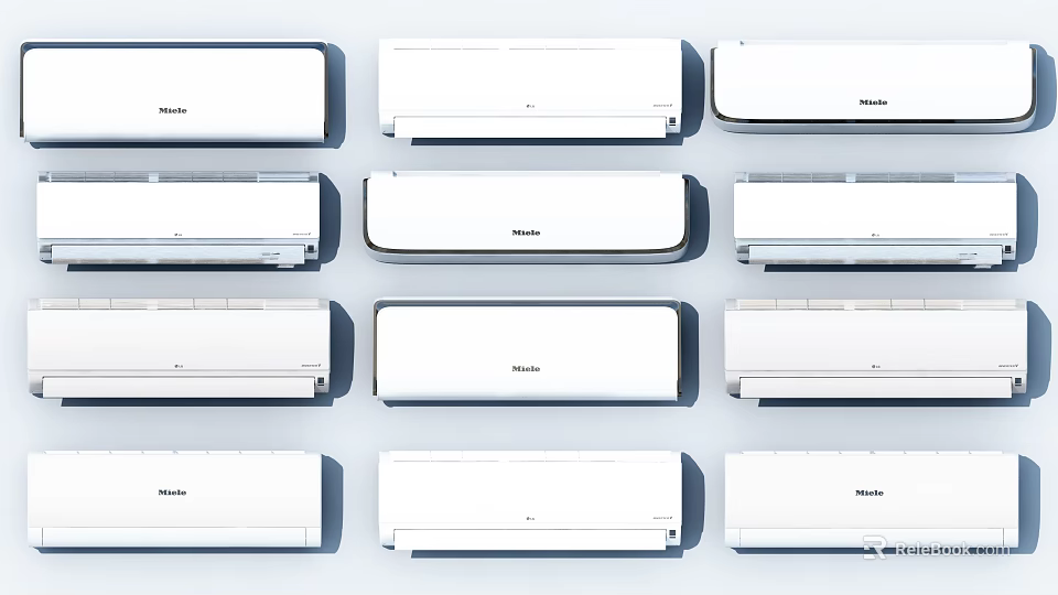Haier White Wall Mounted Air Conditioner Fans Multiple Models Product 3d model 