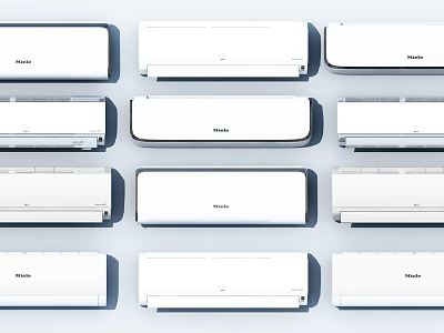 Haier White Wall Mounted Air Conditioner Fans Multiple Models Product 3d model