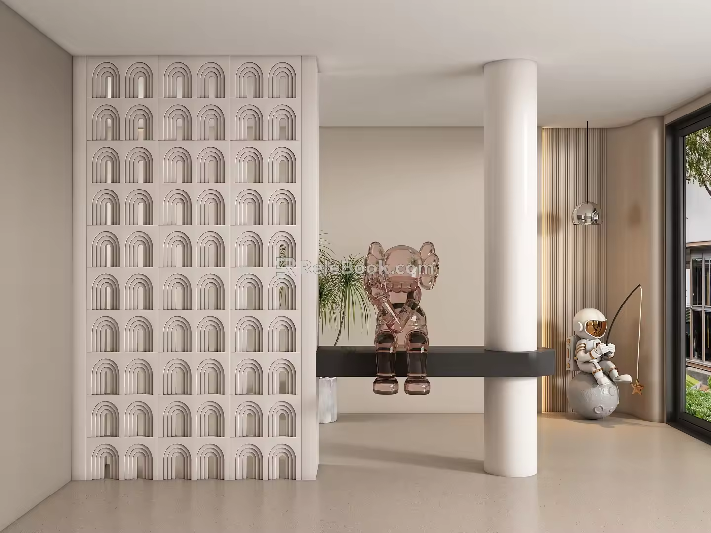 Entrance aisle partition 3d model