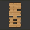 Children Enjoying Tall Stacked Wooden Blocks Toy Game for Playful Learning