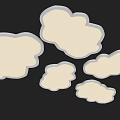 Cloud lamp cloud ceiling lamp ceiling lamp cloud-shaped ceiling lamp geometric ceiling lamp bedroom living room children's room simple ceiling lamp 3d model