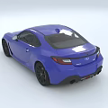 Blue Two Door Sports Car Featuring Sleek Exterior Design And Aerodynamic Body