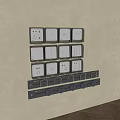 Switch socket panel waterproof box network socket movable rail socket 3d model