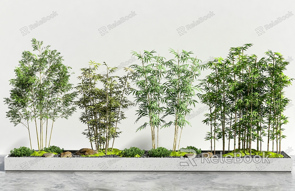 Bamboo Forest Rock Landscape model