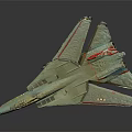 Teal Fighter Jet In Flight With Red Tail Emblem And Detailed Cockpit Design