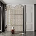 Jianou swing door and window combination 3d model