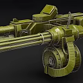 Realistic Gatling Machine Gun 3D Model Weapon Gun Firearms Gatling Mechanical Machine Gun War 3d model
