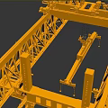 Heavy Duty Industrial Yellow Gantry Crane With Metal Frame Structure And Movable Wheels